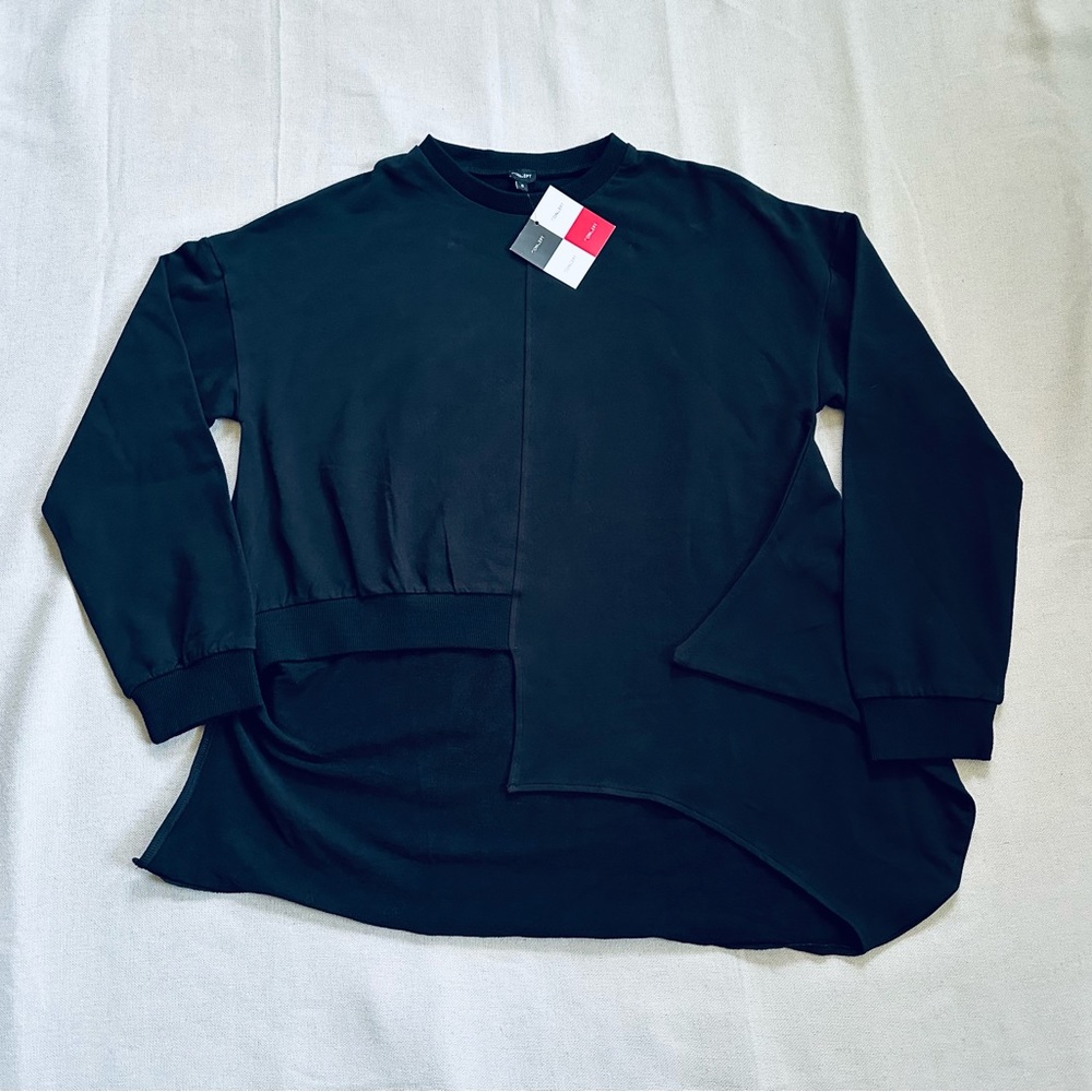 Concept Asymmetrical Black Sweatshirt New